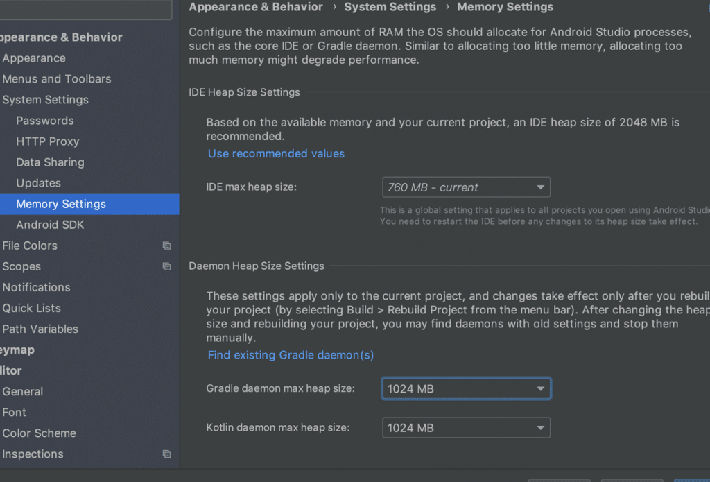 안드로이드 스튜디오 램: 스튜디오 성능 최적화! 1 ec9588eb939ceba19cec9db4eb939c ec8aa4ed8a9ceb9494ec98a4 eb9ea8 ec8aa4ed8a9ceb9494ec98a4 ec84b1eb8aa5 ecb59ceca081ed9994